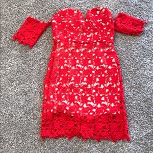 J.O.A. Strapless Lace Dress